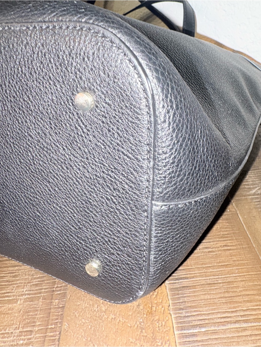 Kate Spade Hayes Black Pebbled Leather Tassel Tote EUC - Picture 8 of 12